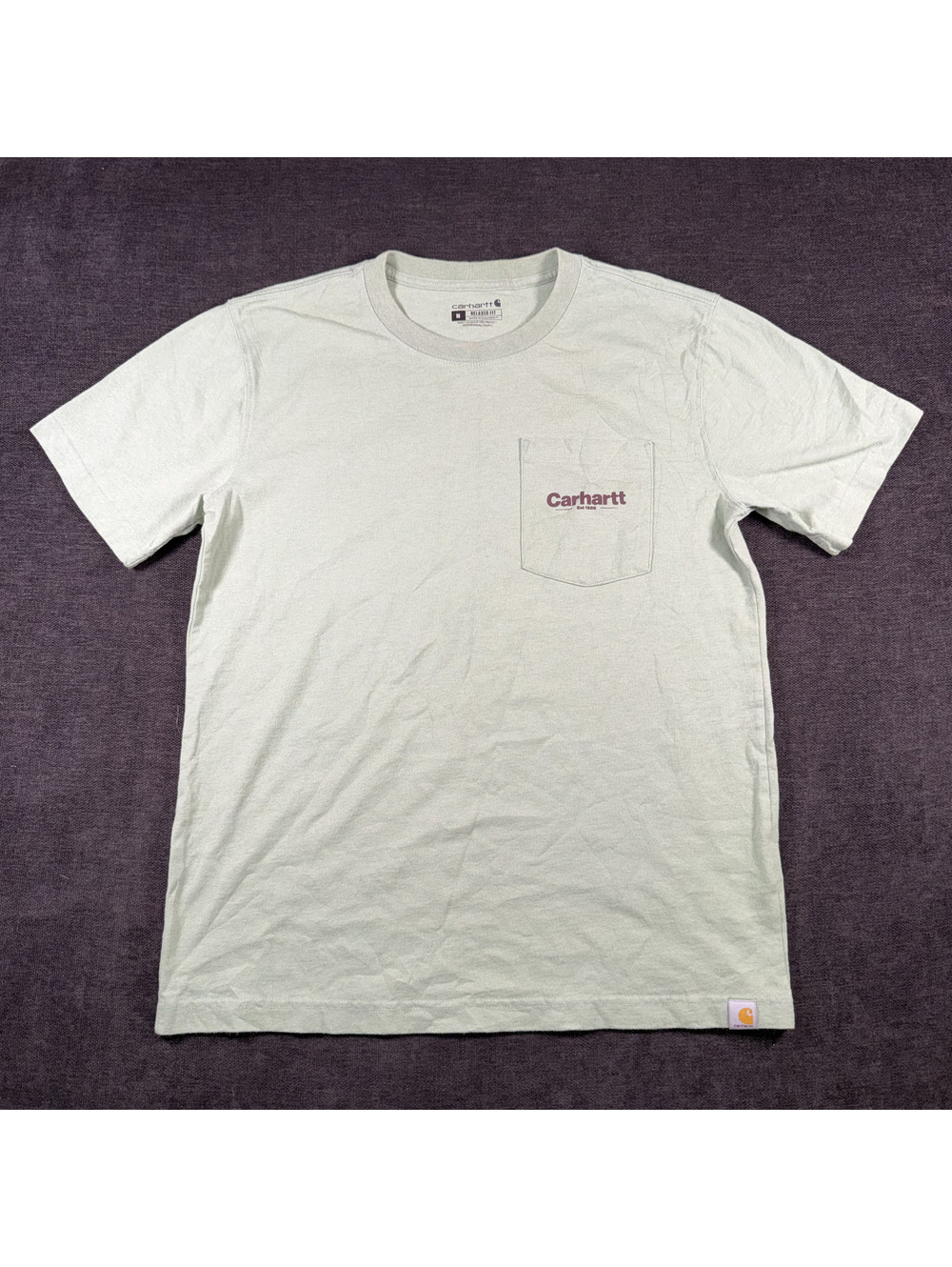 Carhartt Relaxed Fit Men's T-Shirt with Pocket - Light Green, Medium